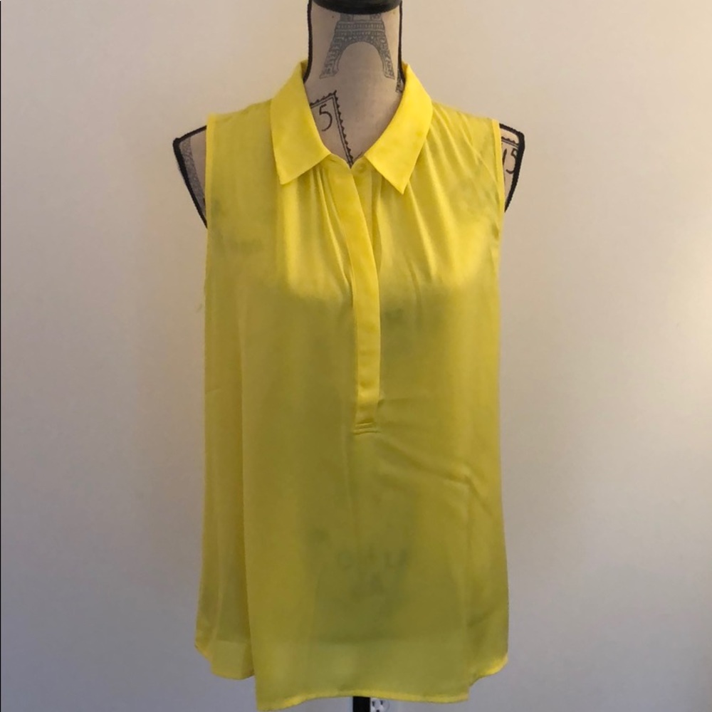 LOFT yellow sleeveless shirt | Large | NEW W/ TAG